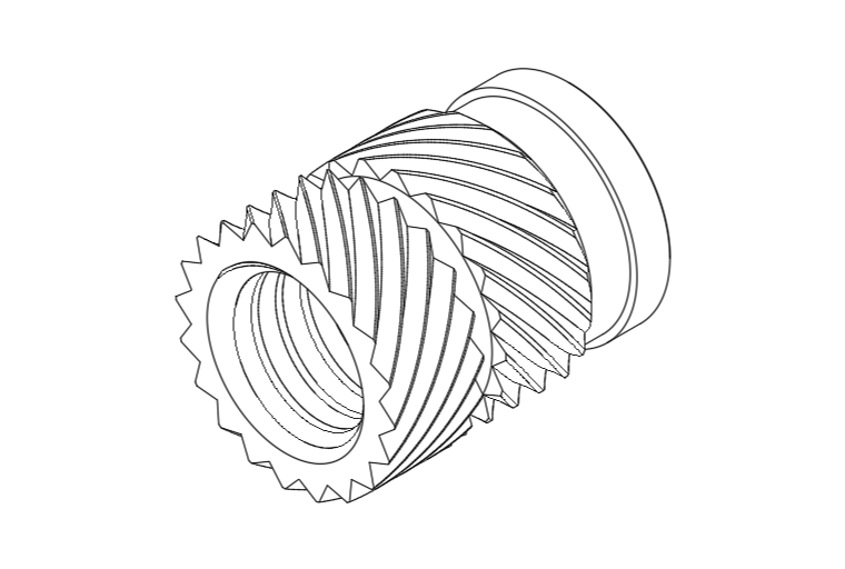 Heat-set Insert wireframe