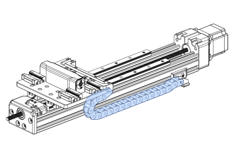 the Y-Axis drag chain as installed