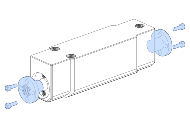 fasten the Brass lead-screw nuts on either side of the X-Axis Anti-Backlash Nut using M3x8mm SHCS