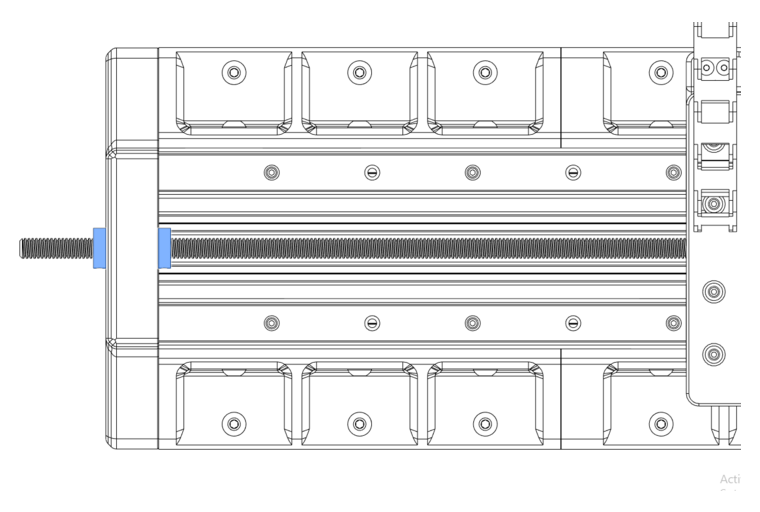 install a locking collar onto the lead-screw