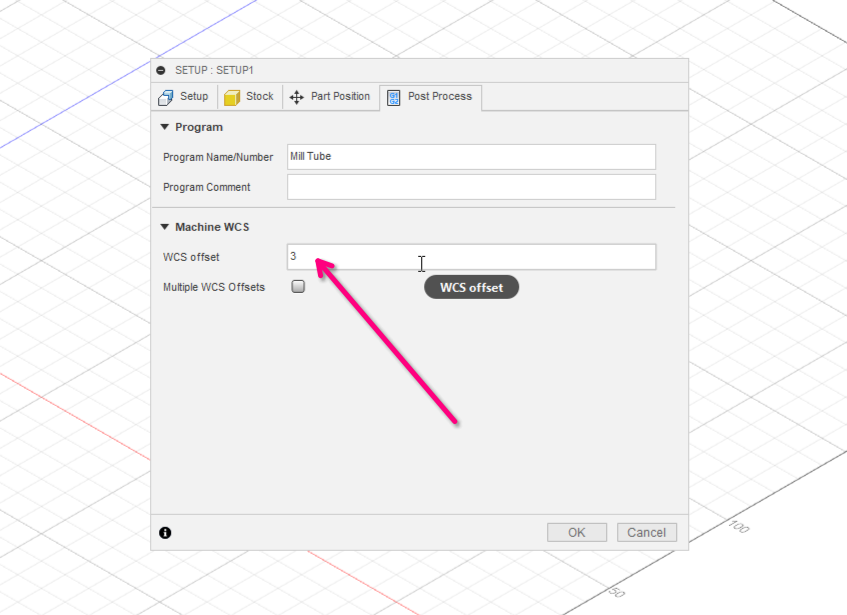 Post-Process tab of a Fusion360 Setup