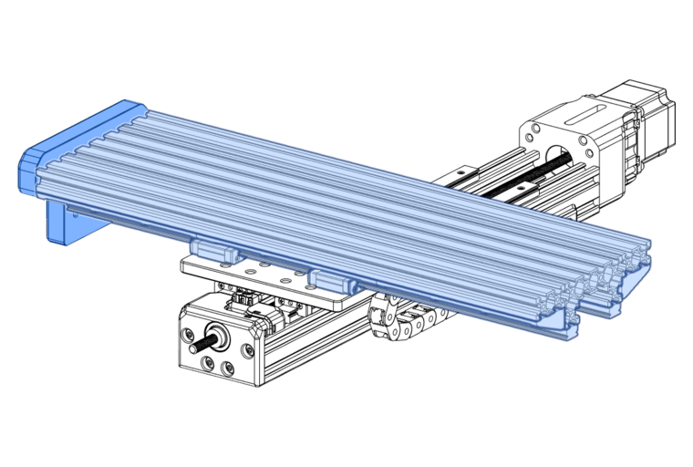 slide the table onto the carriages on the XY gantry plate