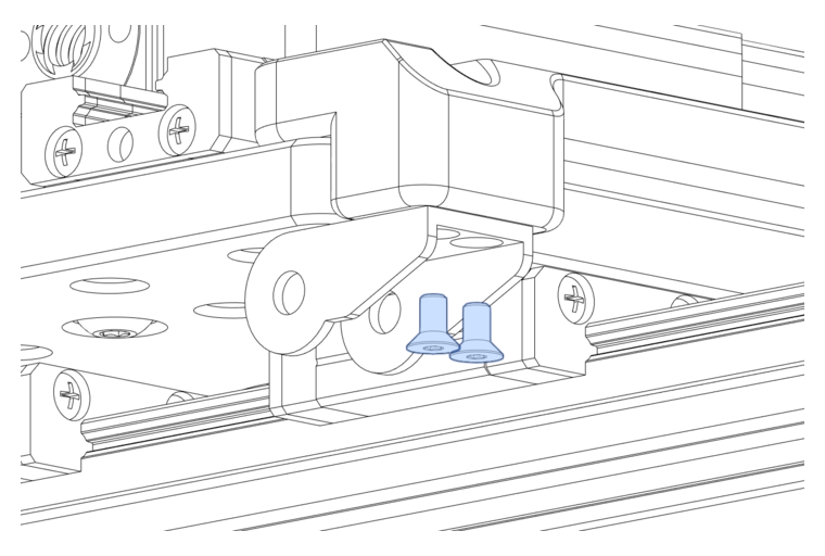 fasten the other end link of the drag chain to the XY-Axis Drag Chain Transition using 2 M3x6mm FHCS